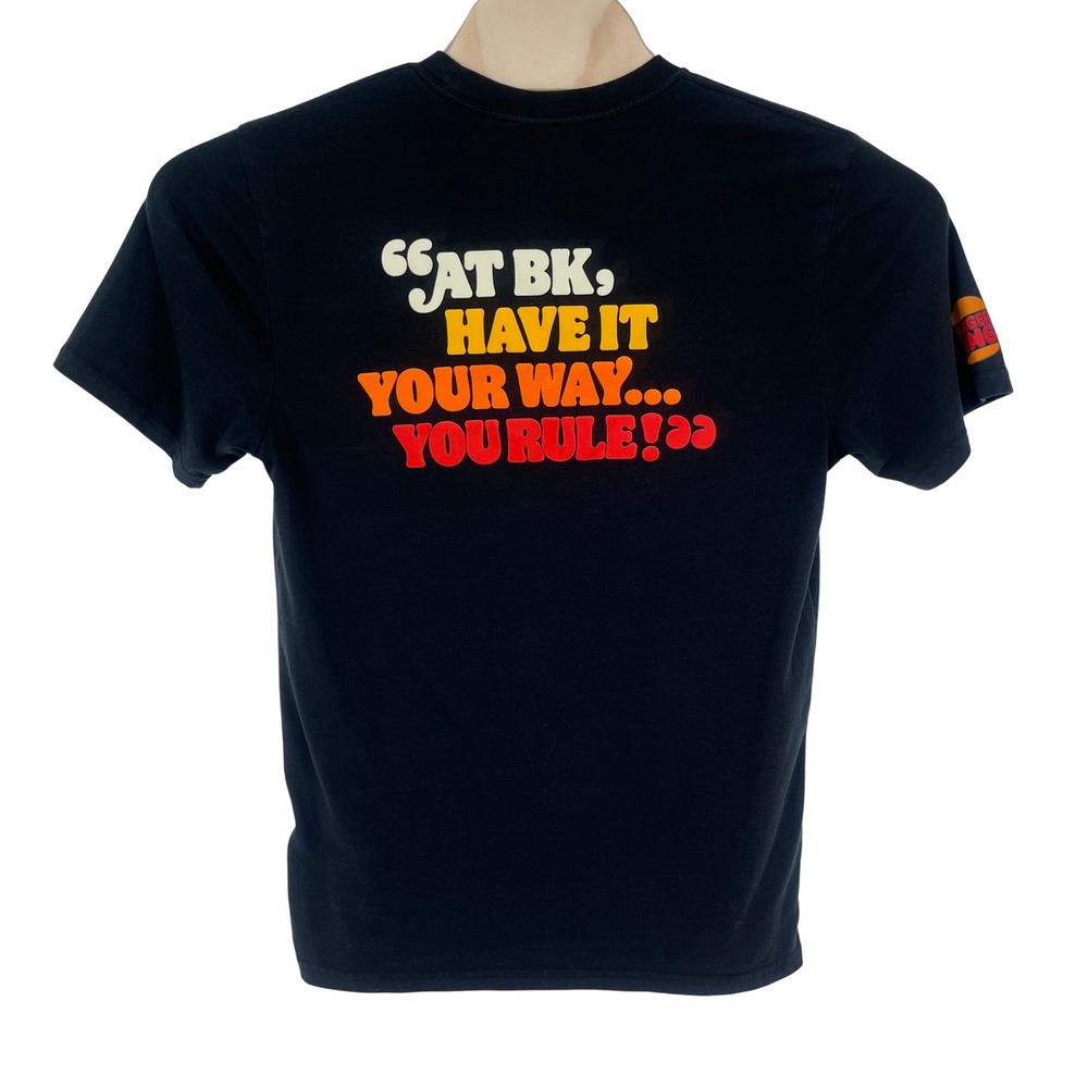 Burger King Employee Crew T-Shirt Medium "At BK, Have It Your Way...You Rule!"